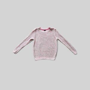 Talbots Sweater Womens Medium Petite Open Knit Crewneck Pullover Spring Cotton